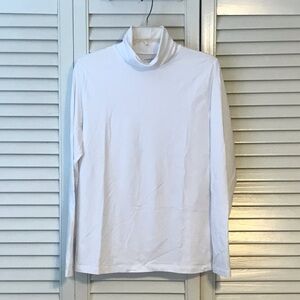 Lands' End White Shaped Fit Turtleneck